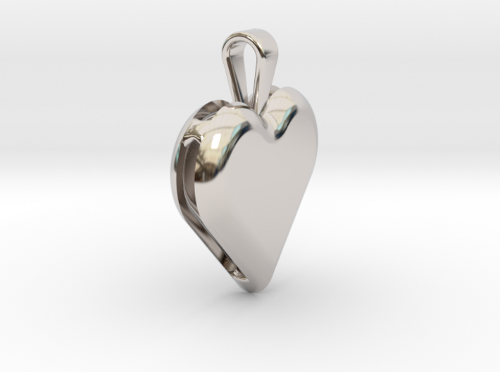 Double heart pendant 3d printed