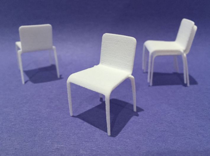 Plastic Stacking Chair 1:24 scale 3d printed