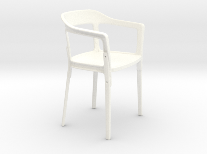 Steelwood 1:12 scale modern designer chair 3d printed