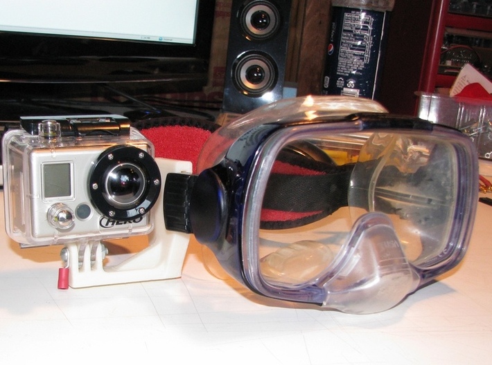 GoPro Scuba Mask Mount 3d printed