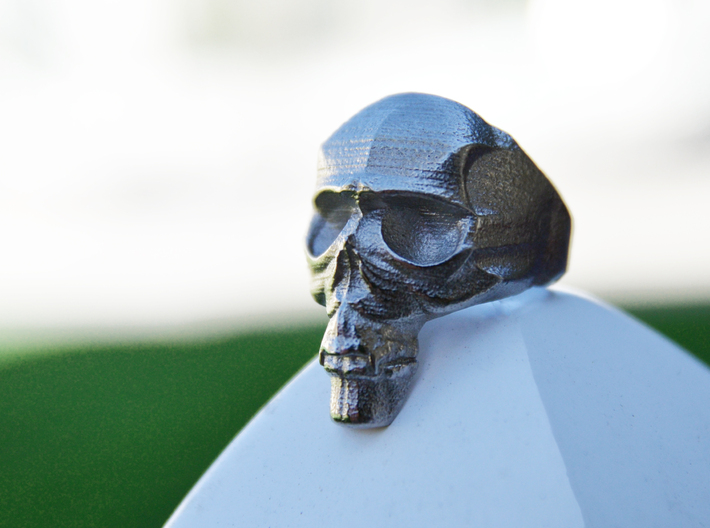 Skull Ring size 14 3d printed