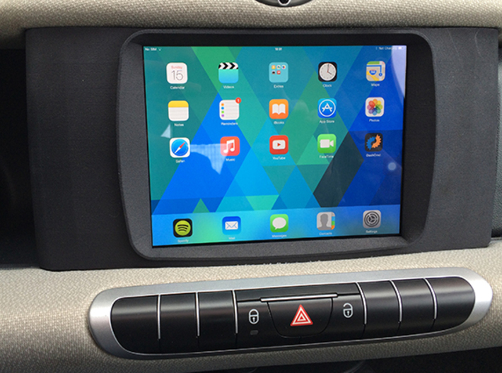 Ipad Mini Holder for Smart Fortwo 2010 - 3d printed 