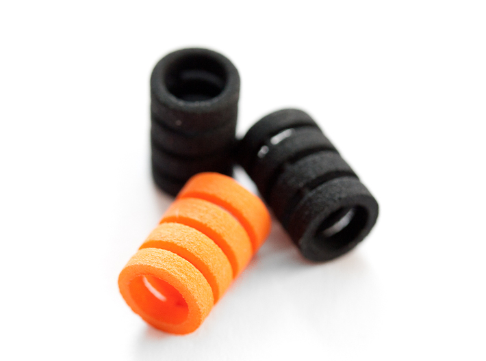 Spacer for pulleys with bearings MR105 3d printed Black Strong &amp; Flexible, Orange polished Strong &amp; Flexible