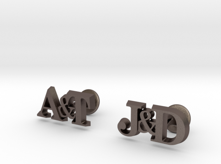 Personalised Initial Cufflinks 3d printed 