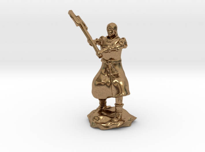 Human Fighter Noblewoman with Greataxe &amp; Chainmail 3d printed