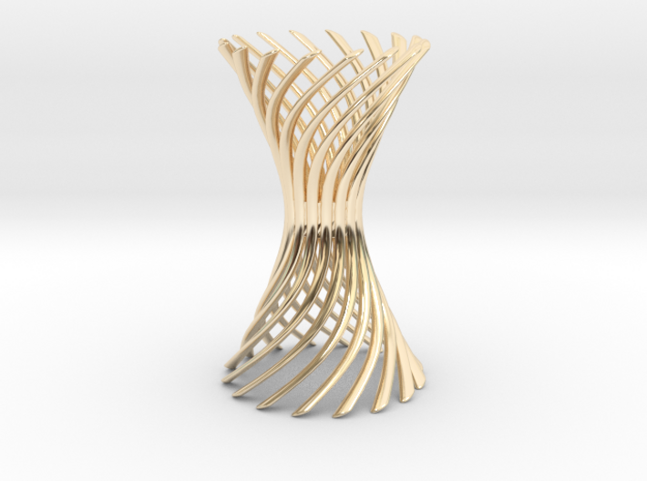 Curved Spiral Hyperboloid 3d printed