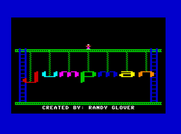 Jumpman Lives ! C64 8bit pixel game 3d printed the C64 title screen