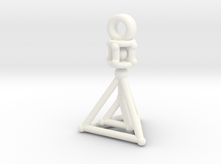 Jordan Custom Spinning Triangle KeyChain 3d printed