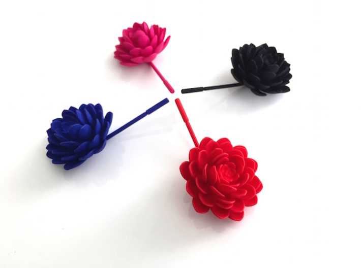 Succulent Lapel Flower 3d printed