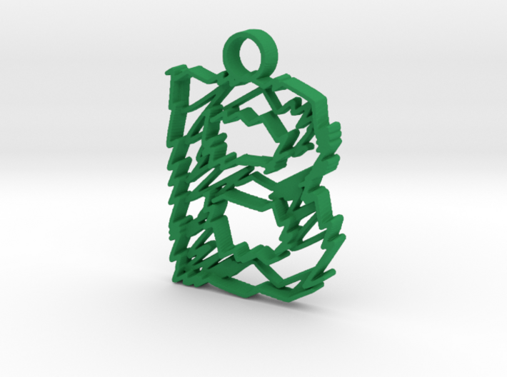 Sketch &quot;B&quot; Pendant 3d printed