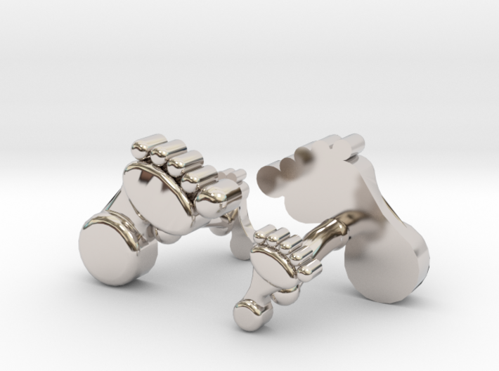 Dad And Baby Feet Cufflinks 3d printed