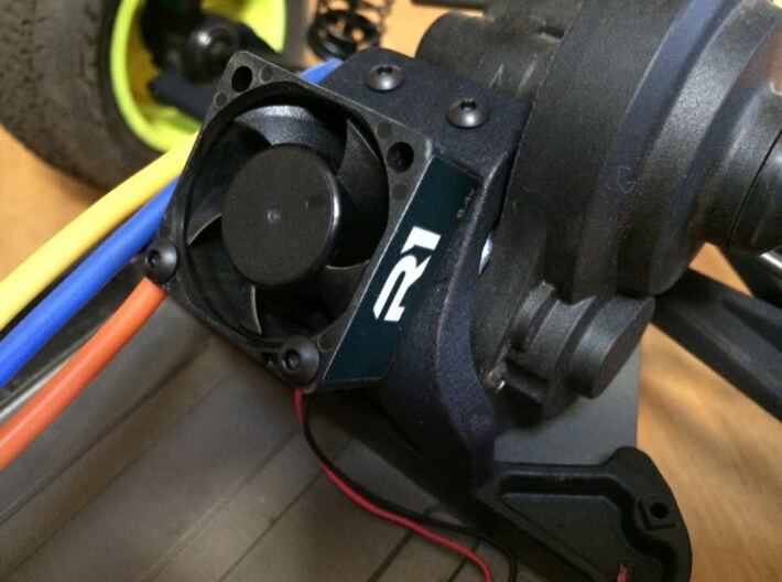 B5M / T5M / SC5M Chassis Brace With Fan Mounting 3d printed 