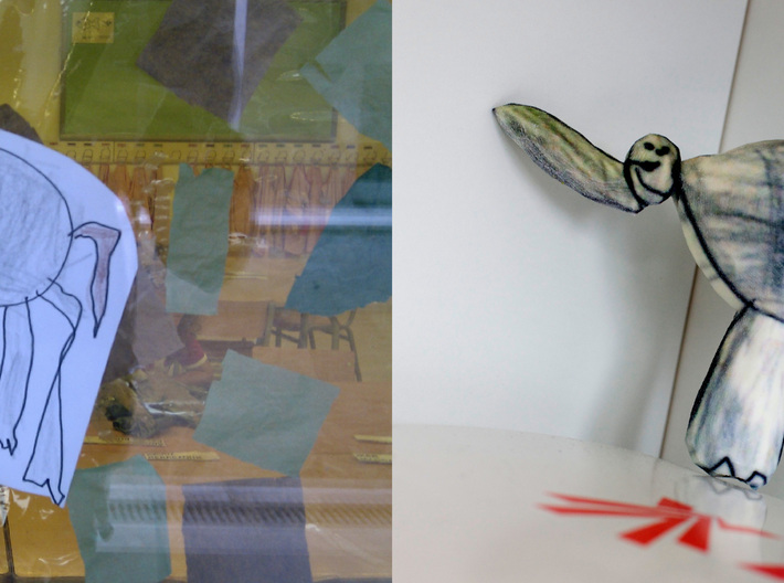 irrelephant 3d printed Figurines from Children's Drawings