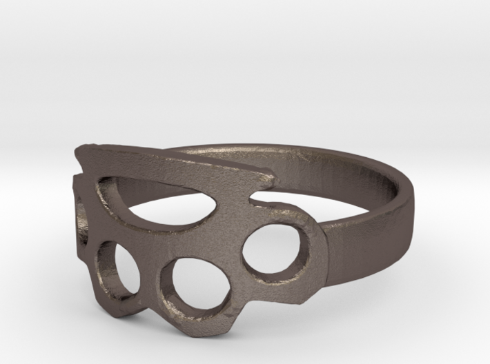 knuckle duster ring 3d printed