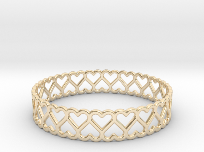 The Bracelet of Hearts 3d printed