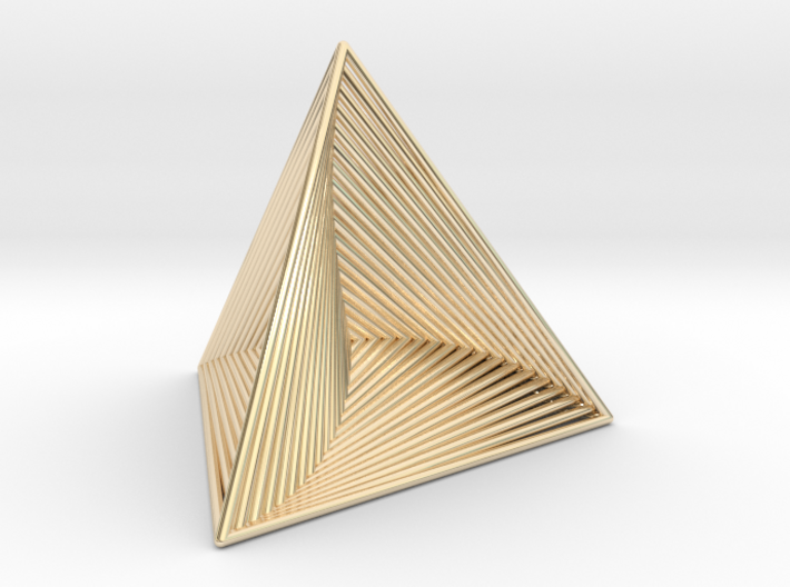 0046 Tetrahedron Line Design (5 cm) #001 3d printed
