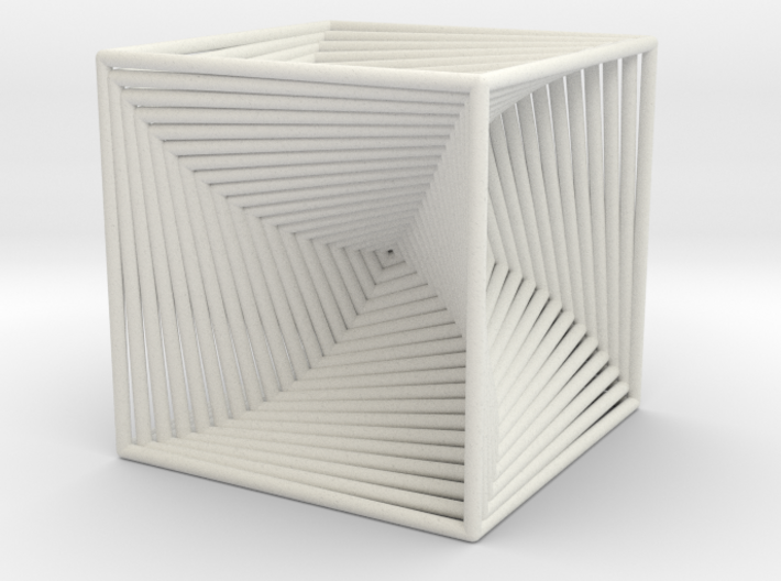 0049 Cube Line Design (10cm) #002 3d printed