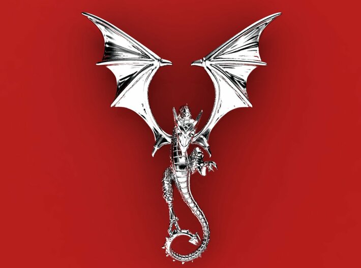 The Wyvern pendant. 3d printed