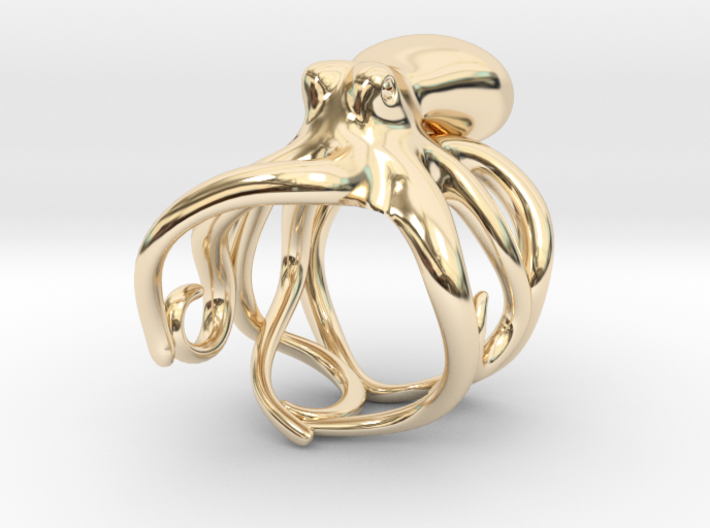 Octopus Ring 17mm 3d printed