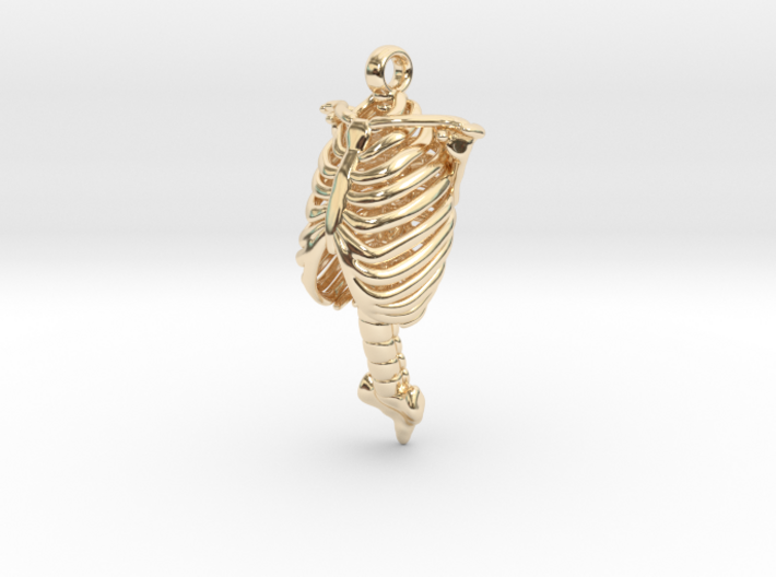 Rib Cage Pendant 3d printed