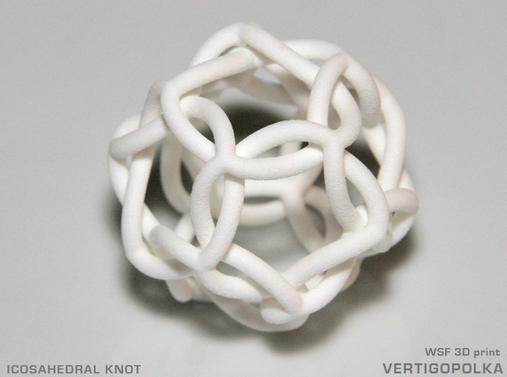 Icosahedral Knot 3d printed 