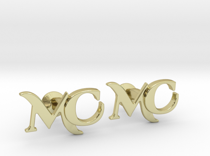 Monogram Cufflinks MC 3d printed 