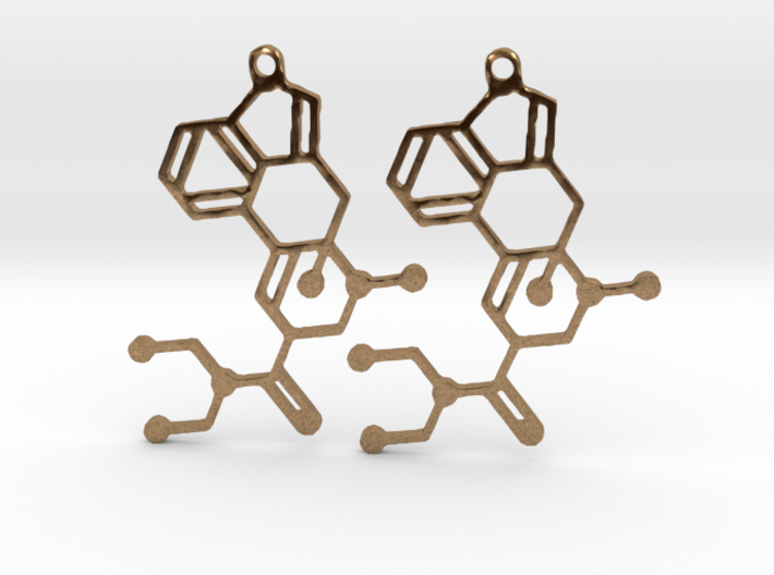 Molecule LSD Earrings 3d printed