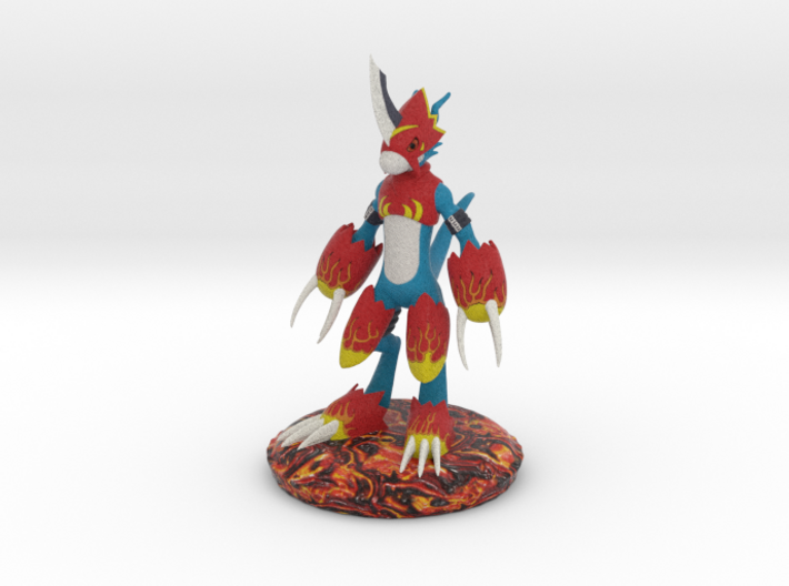 Flamedramon Sculpture (18 Cm Tall) 3d printed