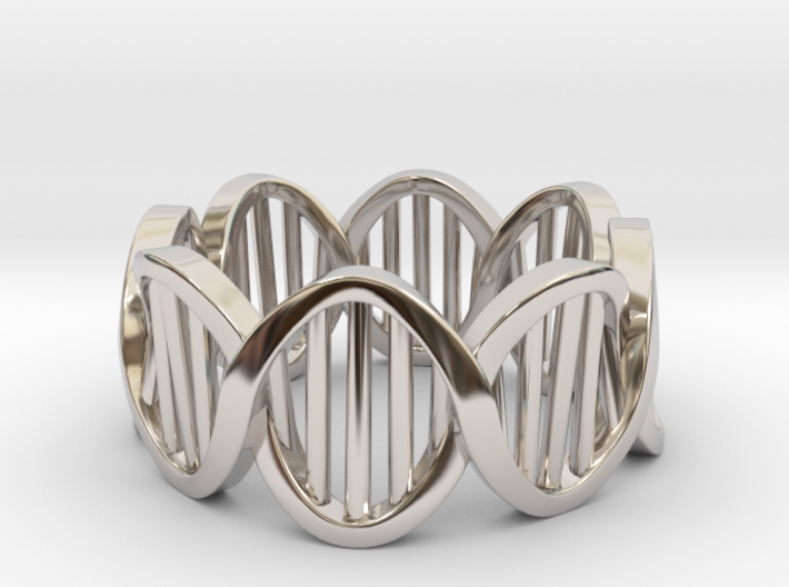 DNA Ring (Size 7) 3d printed