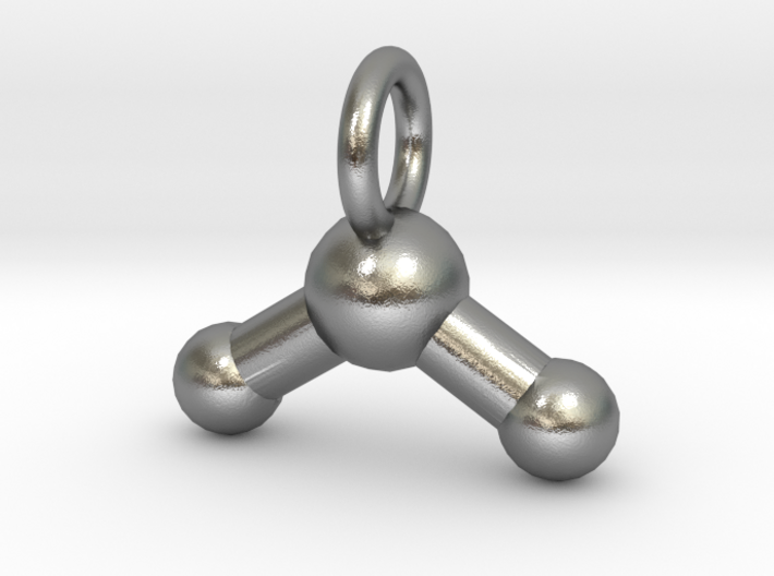 Water (H2O) Molecule Pendant Small 3d printed