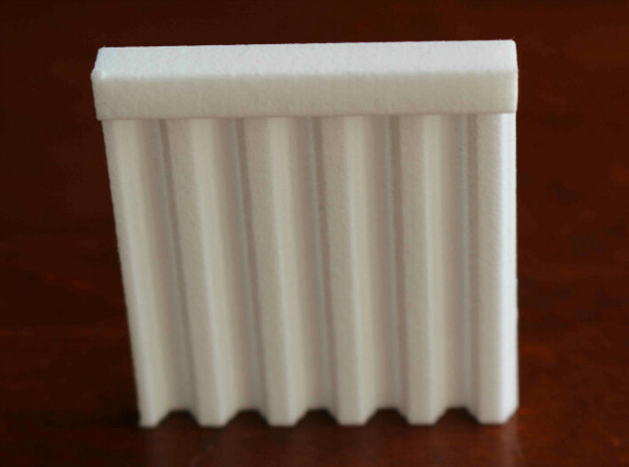 N Scale Bridge Abutment Sheet Piling (55mm) 3d printed Test patch of the Sheet Piling.