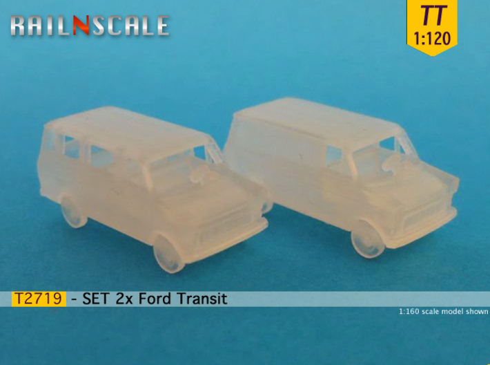 SET 2x Ford Transit (TT 1:120) 3d printed 