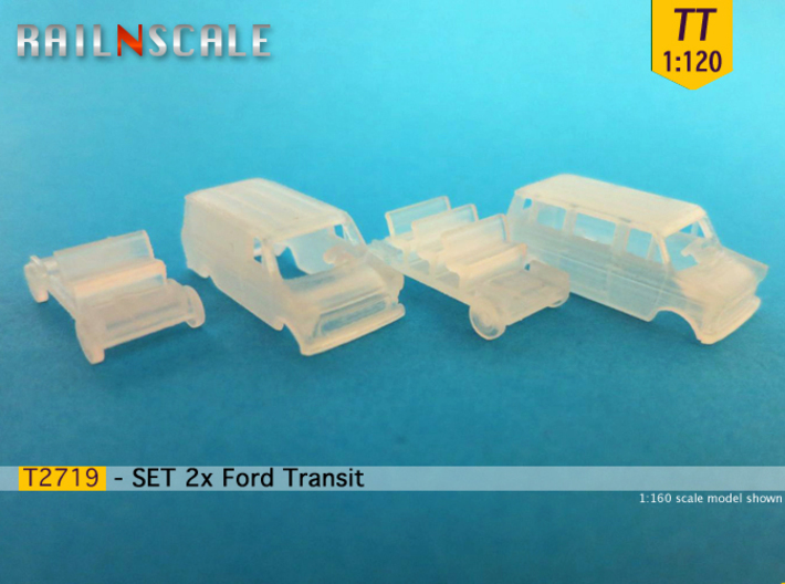 SET 2x Ford Transit (TT 1:120) 3d printed 