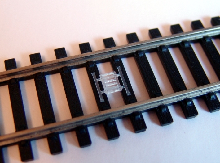 Train Protection Warning System: Buffer Stop Grids 3d printed Fitted to Hornby Track