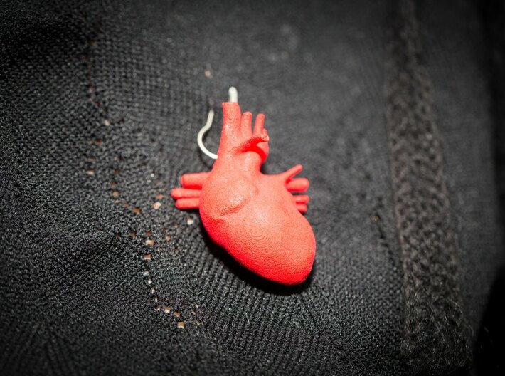 Anatomical Heart Hanger Pendant 3d printed 