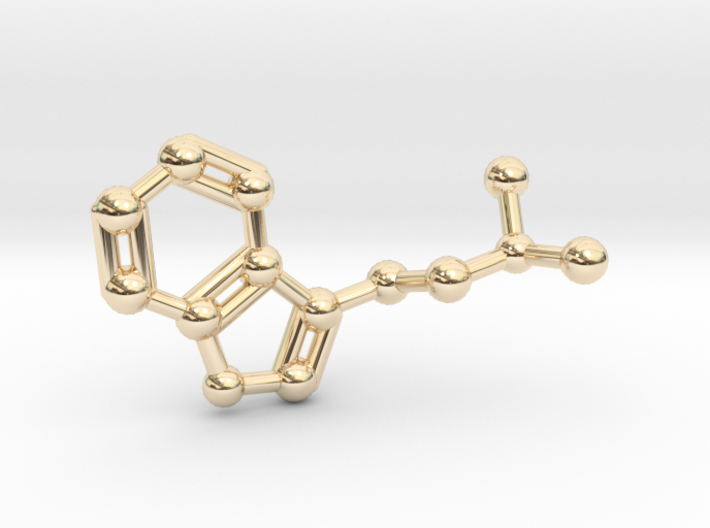 DMT (N,N-Dimethyltryptamine) Keychain Necklace 3d printed