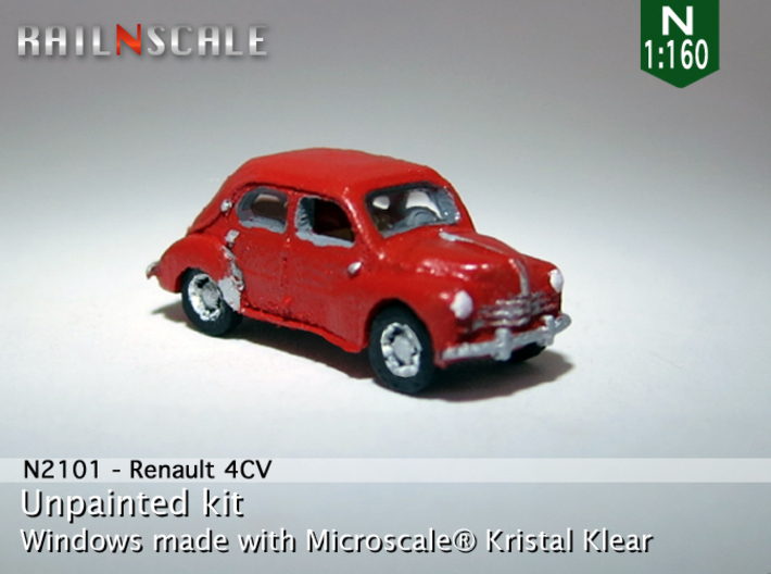 Renault 4CV (N 1:160) 3d printed