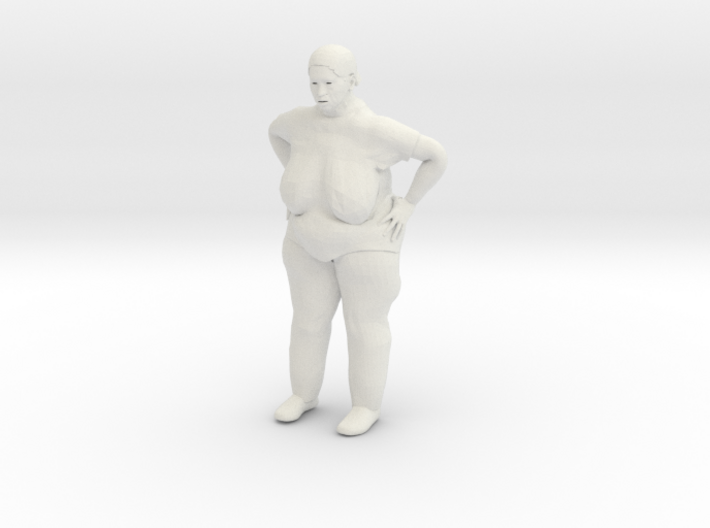 Fat Lady with bobbed hair 1/29 scale 3d printed