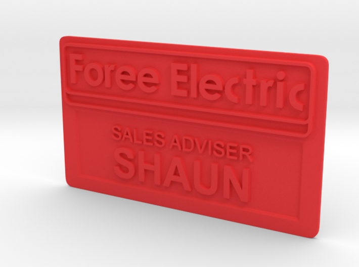 Shaun of the Dead Employee Name Tag 3d printed