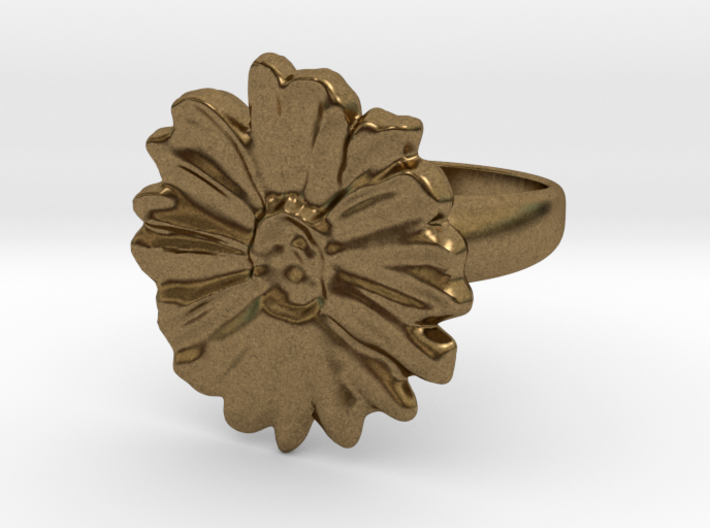 a daisy flower ring 3d printed