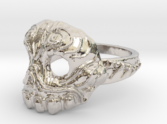 Dr.K Skull Ring-Size 9.5 3d printed