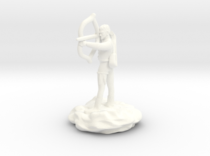 Gnome Bard with Lute and Shortbow 3d printed 