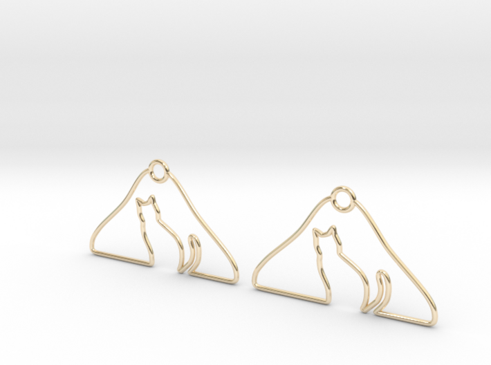 Cat Hanger Earrings 3d printed