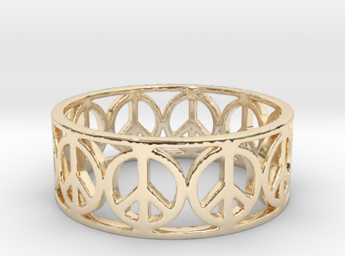 8 Peace Ring Ring Size 7 3d printed