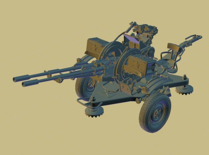 1/16 Soviet ZU-23-2 AA Gun 3d printed 