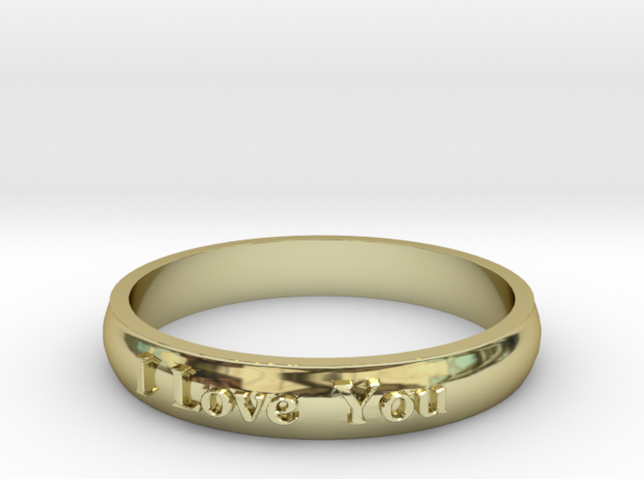 Ring 'I Love You' - 16.5cm / 0.65&quot; - Size 6 3d printed
