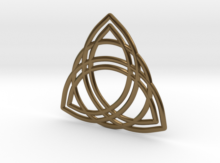 Double Triquetra with Ring 3d printed