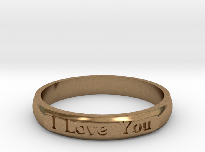 Ring 'I Love You Inwards' - 16.5cm / 0.65&quot; - Size 3d printed