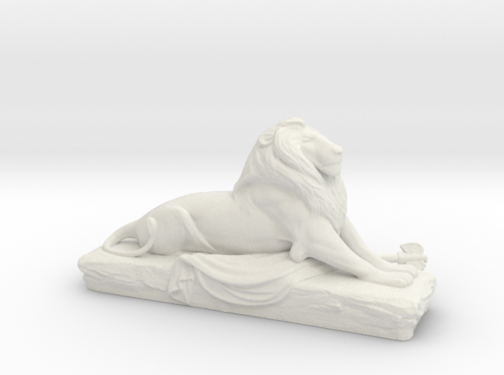 Lion sculpture 3d printed