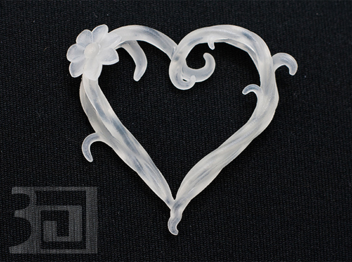 Knotted Blossom Heart 3d printed 